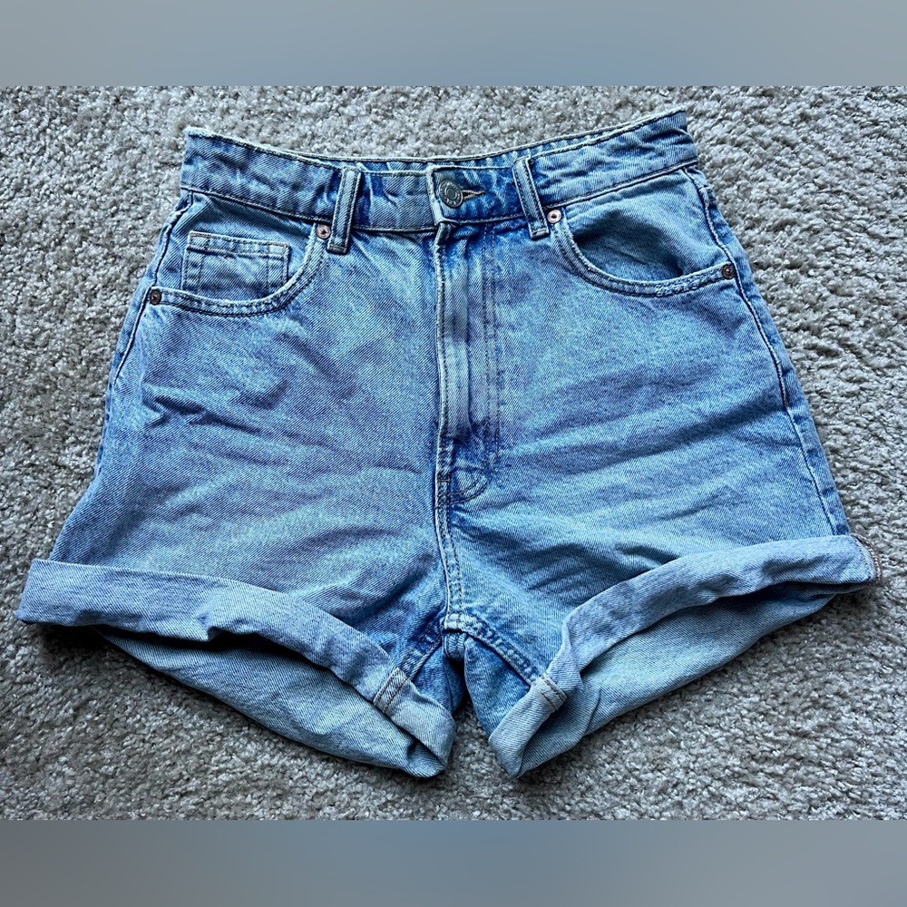 Zara High Waisted Jean Shorts